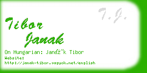 tibor janak business card